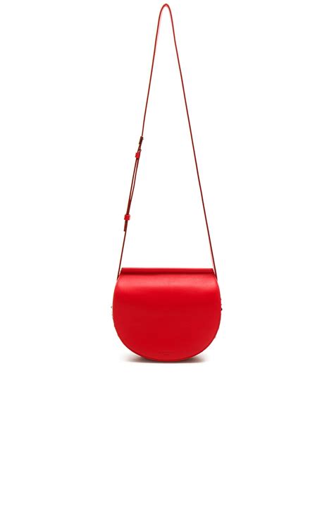 Givenchy Small Infinity Smooth Saddle Flap Bag in Red 